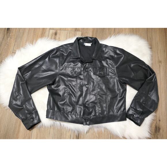 Vintage 90s LIQUID CLOTHING Polyester Shimmery Lightweight Jacket Women Large - Picture 1 of 11